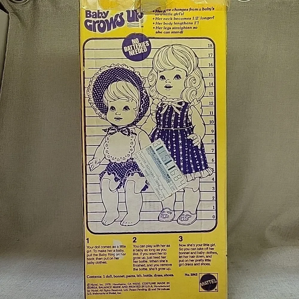 1978 Mattel, Baby Grows Up, No. 2842,with Original‎ Box